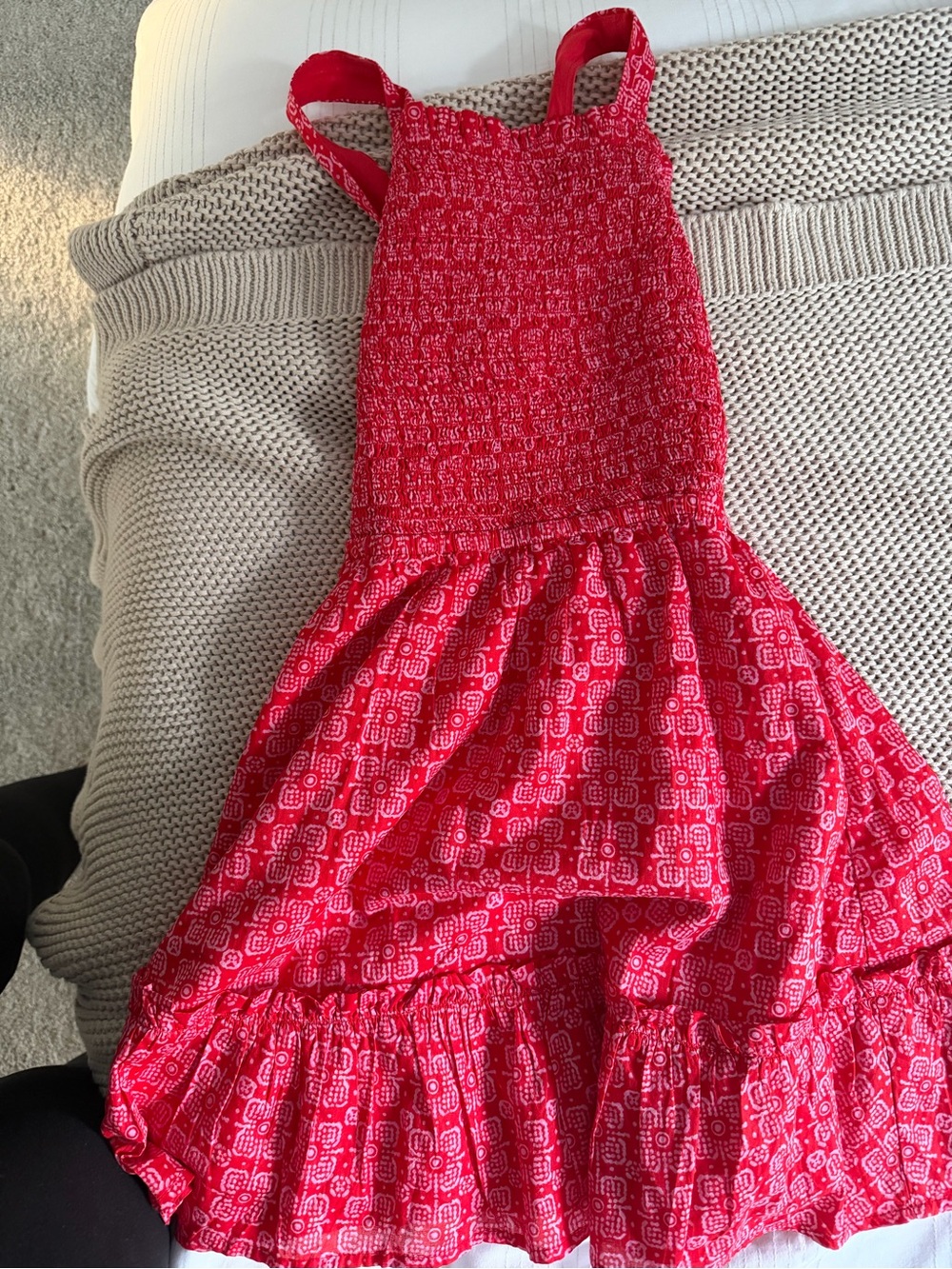 Crewcuts Girls' Red Patterned Sundress